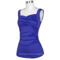 Belle Poque Sexy Ärmelloses Schatz Klassisches Blau 50er Pinup Tank Tops BP000341-3